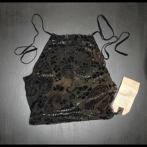 Lip Service Step-In-Time Paisley Halter Crop